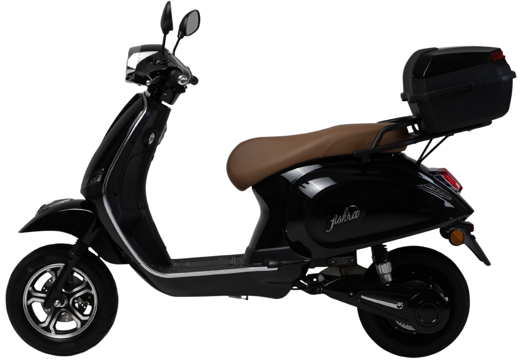 color:black | Jiskra černý elektroskútr - elegantní městský elektromobil 45 km/h