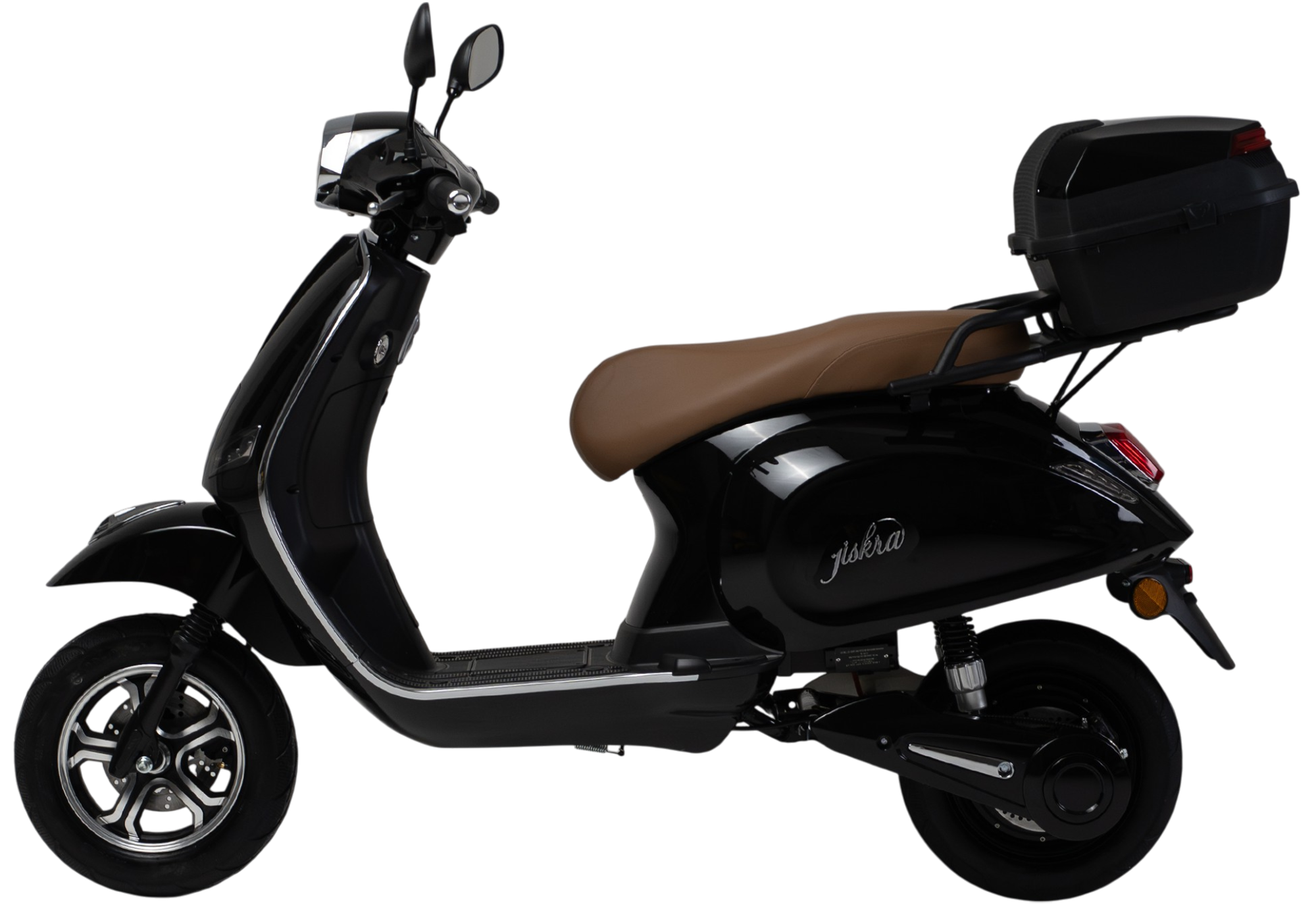 color:black | Jiskra černý elektroskútr - elegantní městský elektromobil 45 km/h