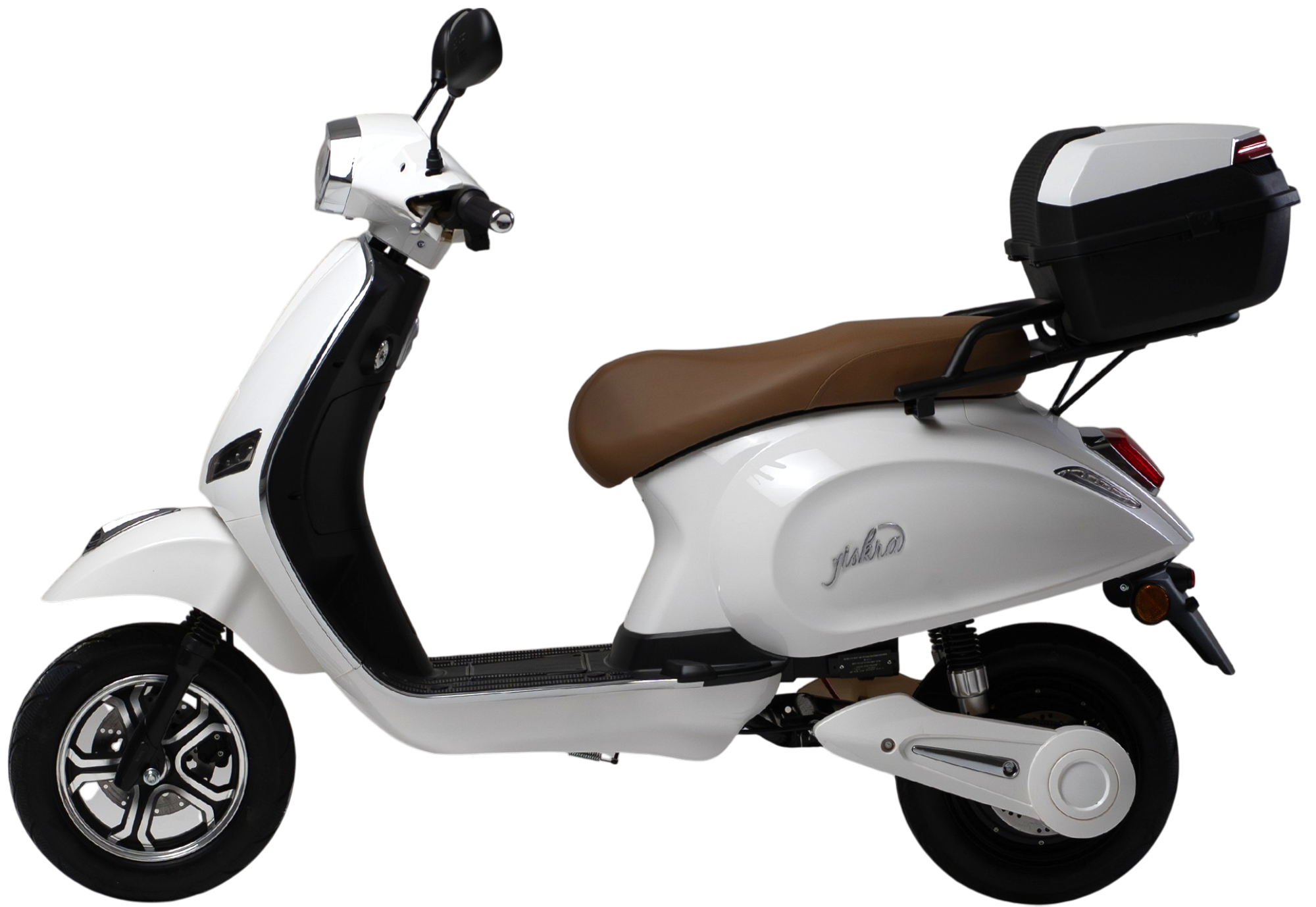 color:white | Jiskra bílý elektroskútr - moderní elektrická motorka do města
